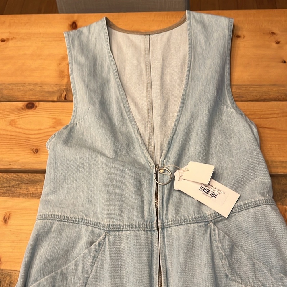 Kapital Blue Denim Overalls Wide-Leg Salopette NWT size 1 - Picture 12 of 17